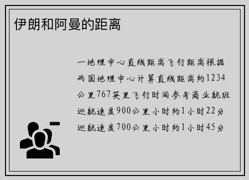 伊朗和阿曼的距离